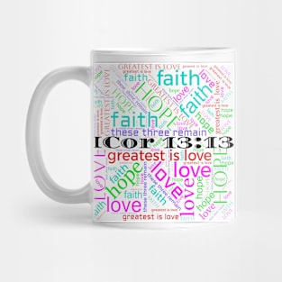 The Greatest is Love in White Mug